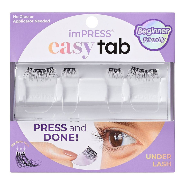 KISS Press-On Falsies Easy Tab Lashes for Authentic Look Authentic Natural, 1 Ea