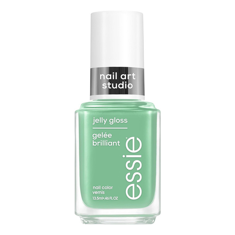 essie Nail Art Studio jelly gloss nail polish vegan sheer green cactus jelly, 0.46 Oz