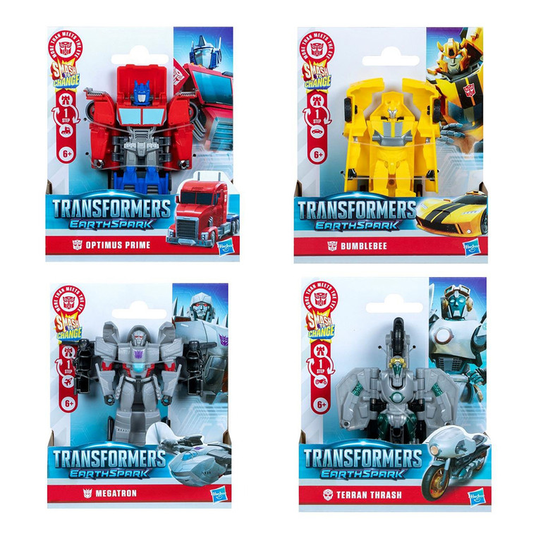 Hasbro Transformers EarthSpark 1-Step Smash Changers Action Figures, 1 Ea
