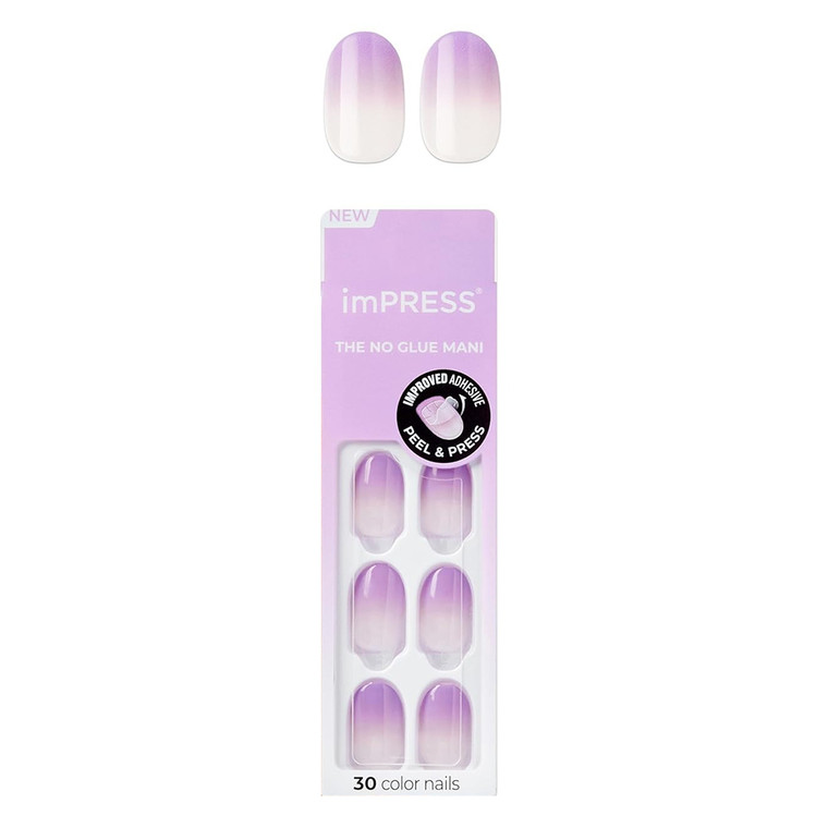 KISS imPRESS Color Ombre Press-On Nails for Bold Ombre Take a Chance, 30 Ea