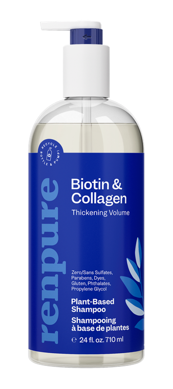 Renpure Biotin and  Collagen Thickening Volume Shampoo, 24 oz
