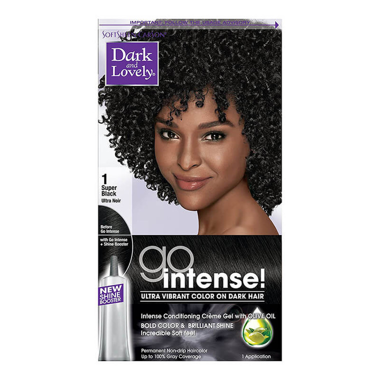 DARK AND LOVELY GO INTENSE 1 COLOR SUPER BLACK