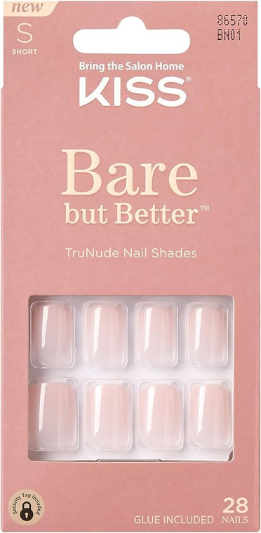 KISS Bare But Better TruNude Fake Nails , Nudies, 28 Chip Proof