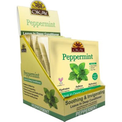 BL Okay Leave-In Deep Conditioner Packs Peppermint ,12 Hair Masks