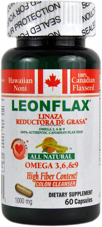 Leonflax Canadian Flaxseed Plus Fat Reducer 60 Capsules