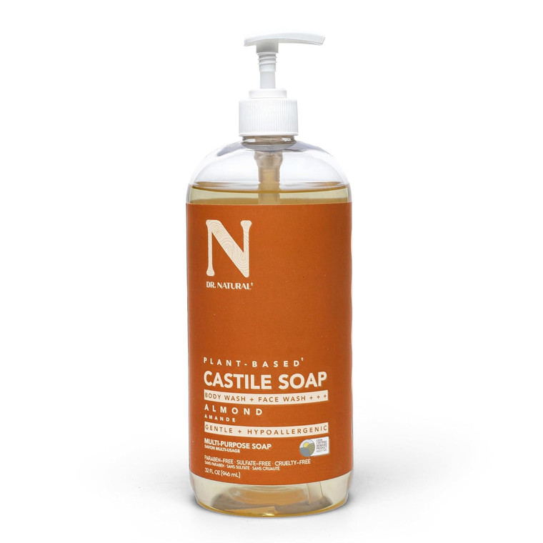 Dr. Natural Pure Castile Liquid Soap Almond 32 fl oz