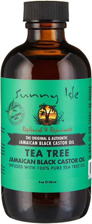 Sunny Isle Jamaican Black Castor Oil with Tea Tree Oil 4 oz