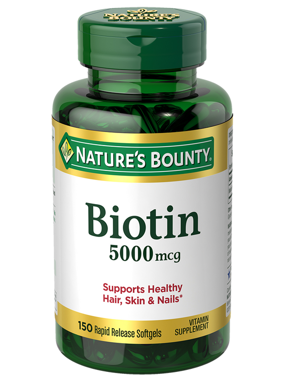 Biotin 5000mcg 150 Softgels  Nature's Bounty