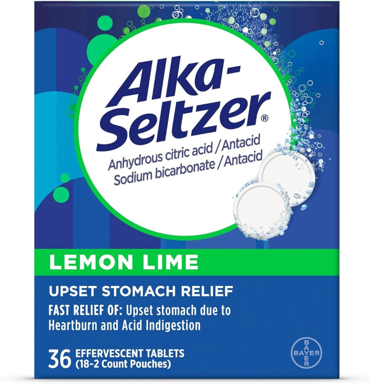 Alka-Seltzer Stomach Relief, Lemon Lime 36 count