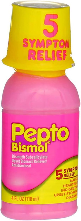 Pepto-Bismol Liquid 5 Symptom Digestive Relief, 4 oz
