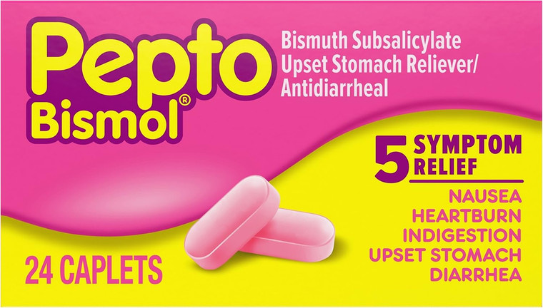Pepto Bismol Caplets, 24 Count