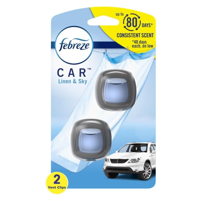 Febreze Linen and Sky Car Vent 2count