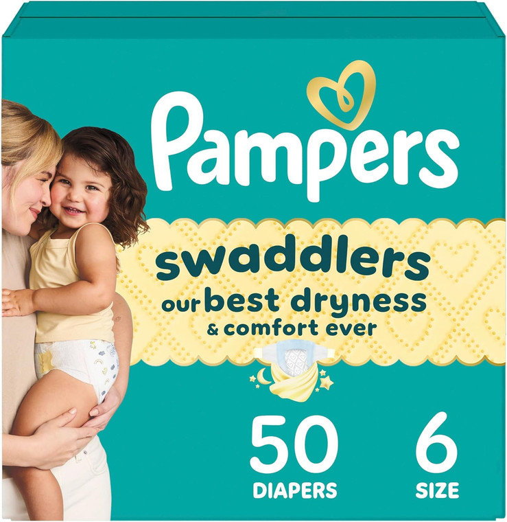 Pampers Swaddlers Size 6  50 Count,