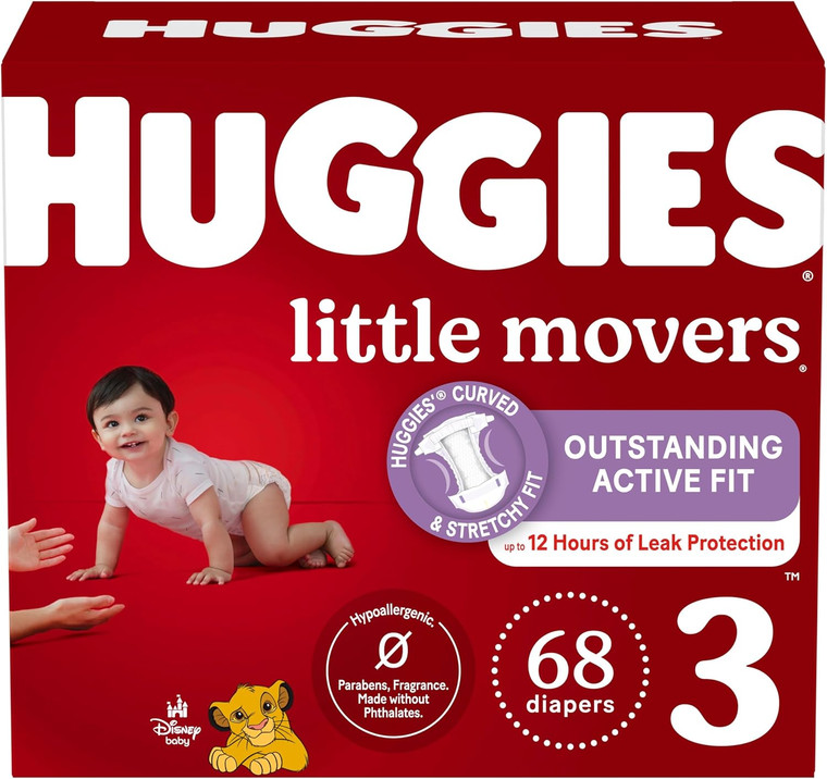 Huggies Little Movers, Size 3, 68 Count