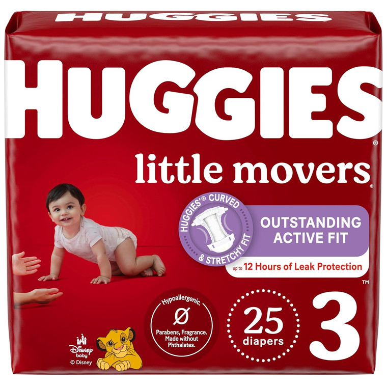 Huggies Little Movers Size 3, 25 Count