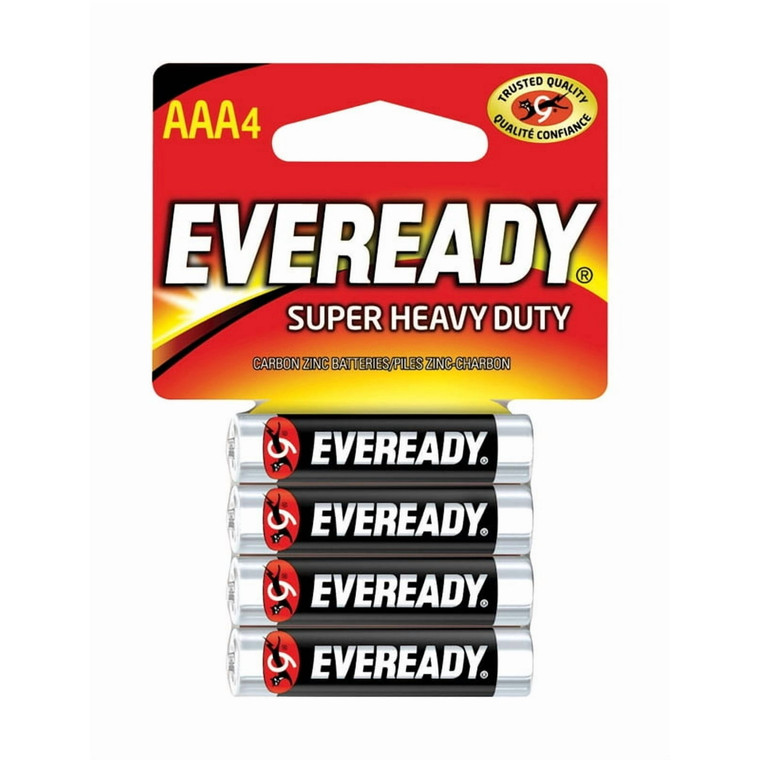 Eveready Heavy  AAA battery, 4count