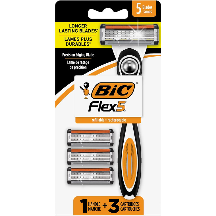 Bic Flex 5 Hybrid Razor, 3 Count
