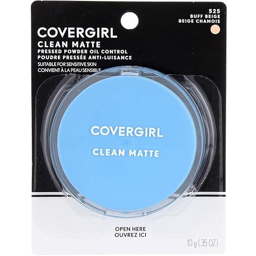 CoverGirl Clean Matte Pressed Powder,  525 Buff Beige