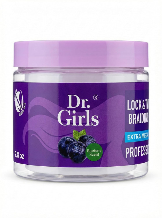 Dr. Girls Super Grow Loc & Twists Braiding Conditioning Gel Blueberry 9.8oz