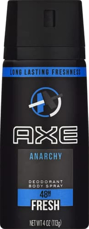 Axe Anarchy Deodorant Body Spray for Men 4oz