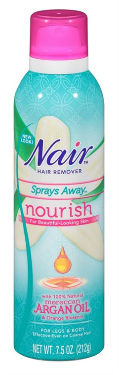 Nair Hair Remover Sprays Away Nourish Argan Oil 7.5Oz