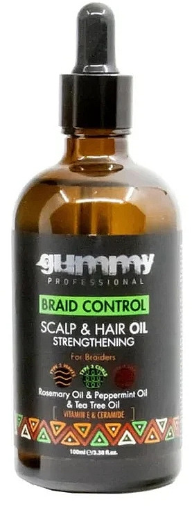GUMMY BRAID CONTROL SCALP & HAIR OIL  3.38 OZ