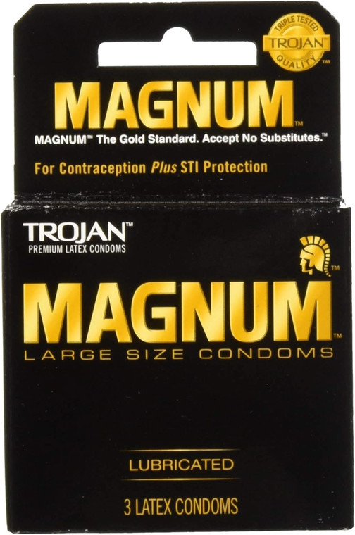 Trojan Magnum Condoms Large Lubricated, 3 count