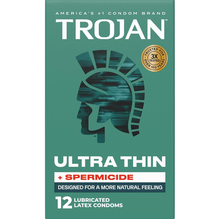Trojan Sensitivity Ultra Thin Spermicidal, 12 Count
