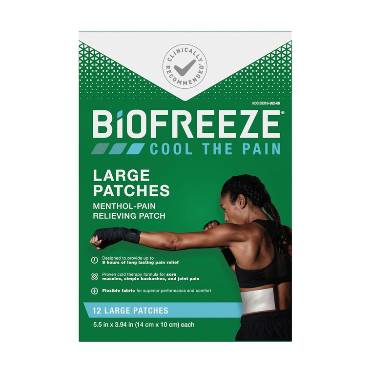 Biofreeze Large Pain Relief Patches 12Count