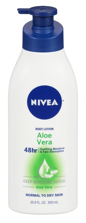 Nivea Lotion Aloe Vera 48 Hr 16.9Oz Pump