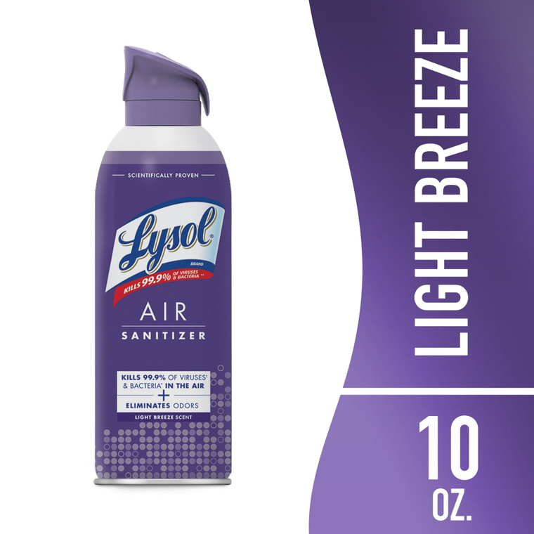 Lysol Air Sanitizer Spray Light Breeze, 10oz