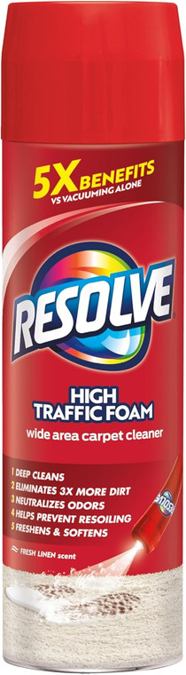 Resolve High Traffic Carpet Foam Cleaner, 22oz