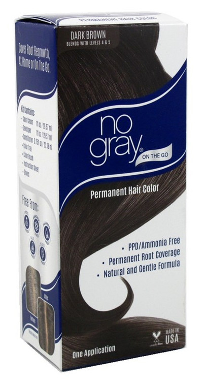 No Gray On The Go Permanent Color Dark Brown Kit