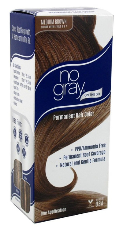 No Gray On The Go Permanent Color Medium Brown Kit