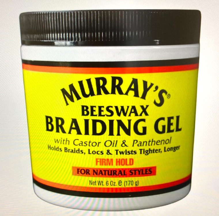 MURRAY'S BEES WAX BRAIDING GEL FIRM HOLD 6 oz