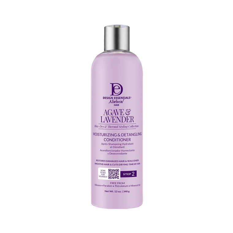 Design Essentials Agave & Lavender Moisturizing & Detangling Conditioner, 12 OZ