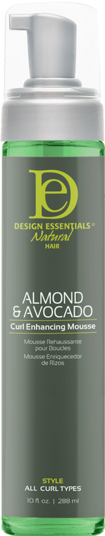 DESIGN ESSENTIALS NAT ALMOND & AVOCADO CURL ENHANCE MOUSSE 10 OZ
