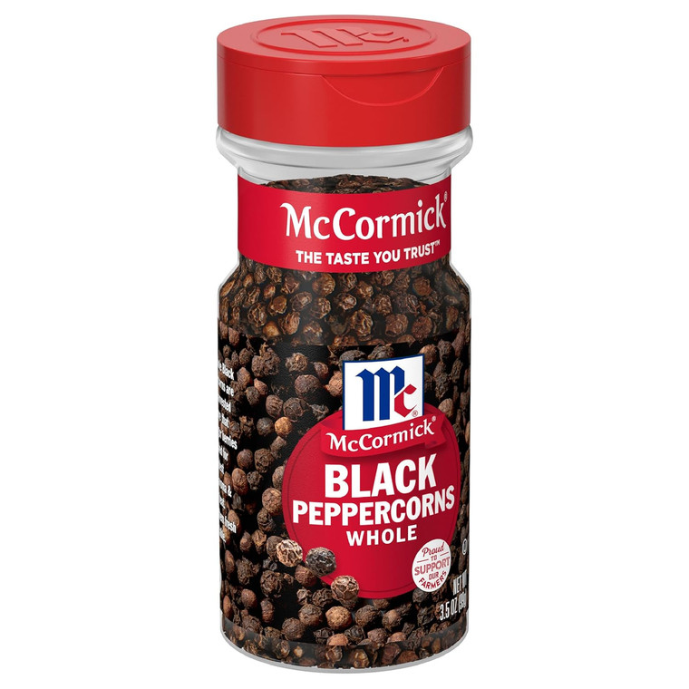 McCormick Whole Black Peppercorns, 3.5oz