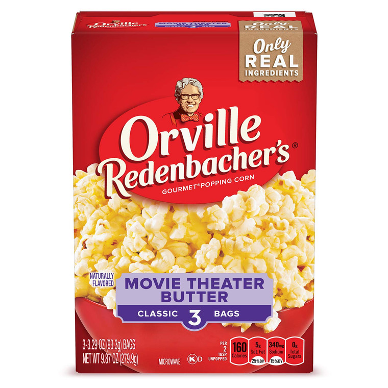 Orville Redenbacher’s Popcorn, Butter Flavor, 3count