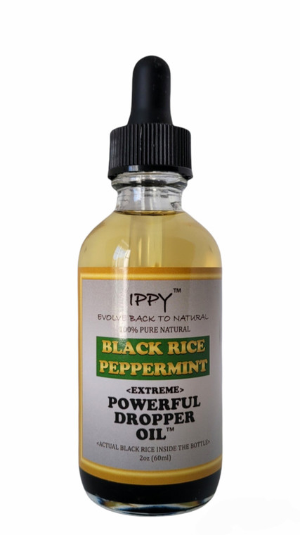 IPPY Black Rice Peppermint Extreme Powerful Dropper Oil, 2 OZ