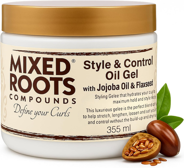 Mixed Roots Style & Control Oil Gel, 12 OZ