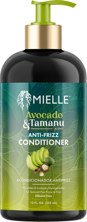 Mielle Organics Avocado & Tamanu Anti Frizz Conditioner, 12 OZ