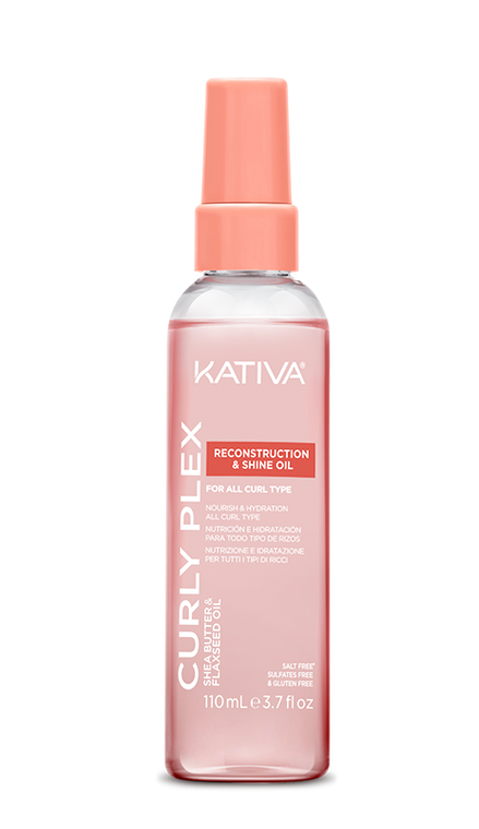 Kativa Curly Plex Reconstruction & Shine Oil, 3.7 oz