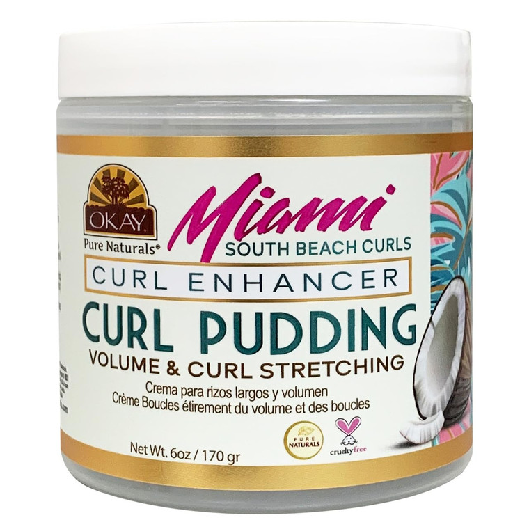 OKAY Miami South Beach Curls Curl Enhancer Curl Pudding, 6oz