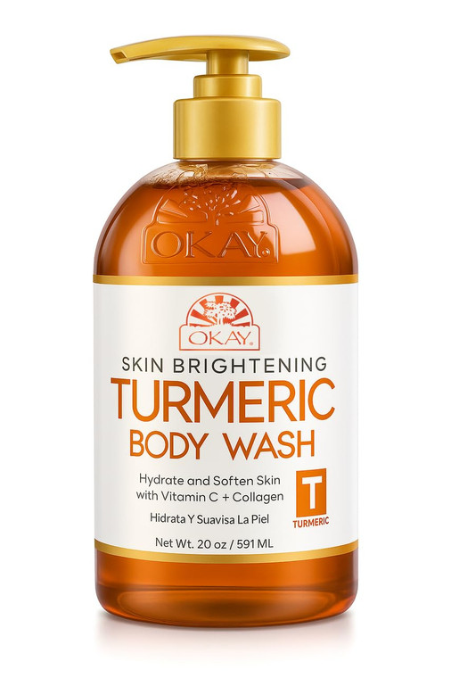 OKAY Turmeric Skin Brightening Body Wash, 20 oz