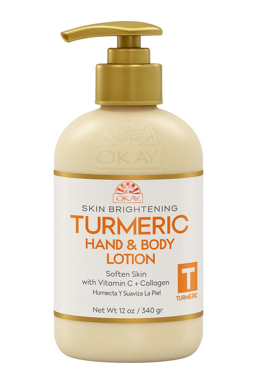 OKAY Turmeric Skin Brightening Body Lotion, 12oz