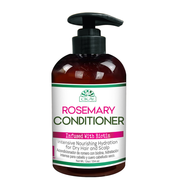 OKAY Rosemary Conditioner infused with Biotin, 12oz