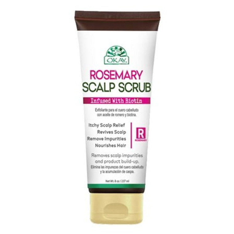 Okay Rosemary Scalp Scrub Nourishes Hair, 8Oz