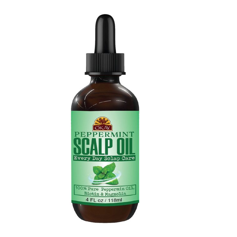 OKAY Peppermint Scalp Oil, 4 oz