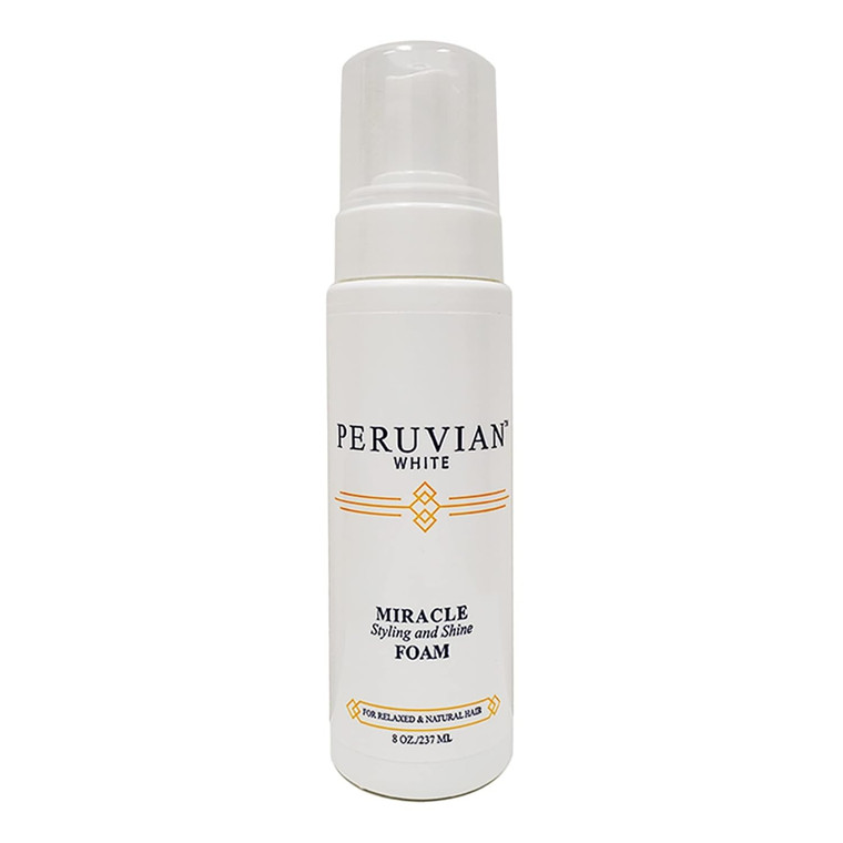 Peruvian white Miracle Styling and Shine Foam Mousse, 8 oz